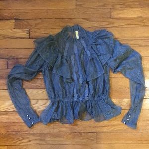 Long sleeve Free People lace blouse NWOT